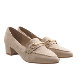 Tacones altos ante beige 7078-P 4