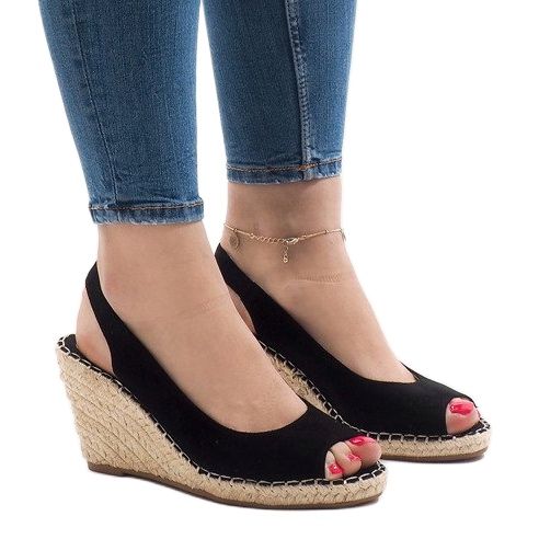 Sandalia cuña negra 2894 negro 1 Sandalia cuña negra 2894 negro 1