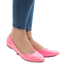 Bailarinas clásicas de charol rosa L809 1