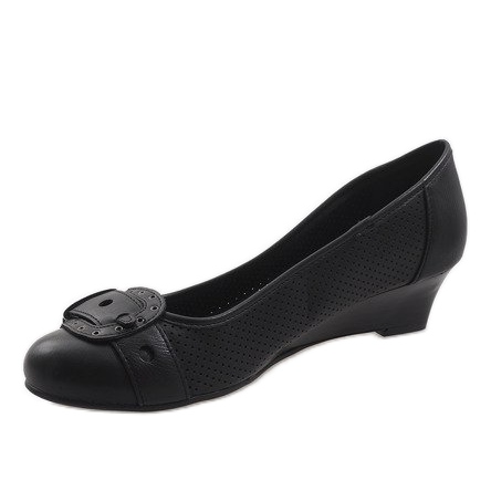 Bombas negras en la cuña TR22-4 negro 1 Bombas negras en la cuña TR22-4 negro 1