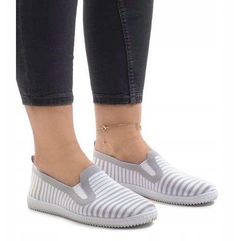 Zapatillas de rayas grises XJ-2909 1