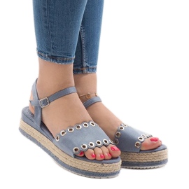 Sandalias azules en la plataforma 99-46 2