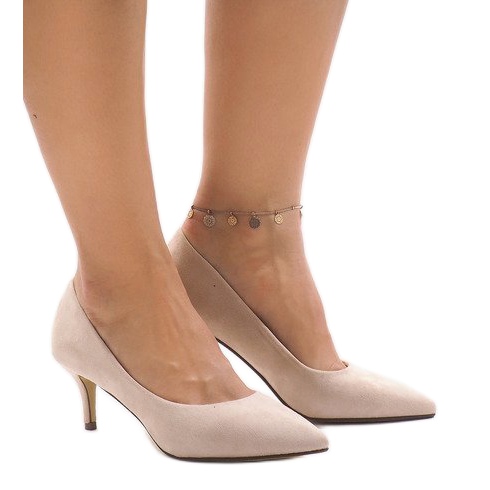 Bombas beige en un alfiler P-6377 1
