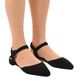 Sandalias bailarinas 77-100 negras negro 1