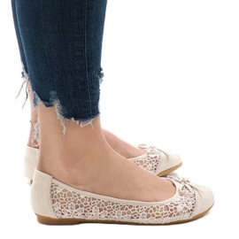 Bailarinas beige calado 98-5y 2