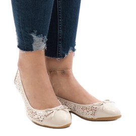 Bailarinas beige calado 98-5y 1