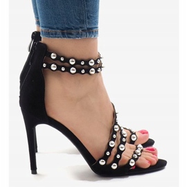 Sandalias negras con tachuelas 8297-Y negro 3