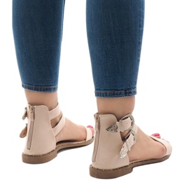 Sandalias planas rosa con hebilla 170 rosado 3