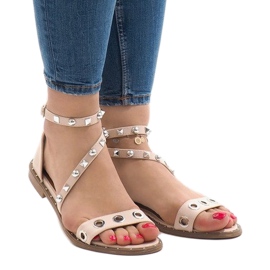 Sandalias planas rosa con hebilla 18124-40 rosado 1