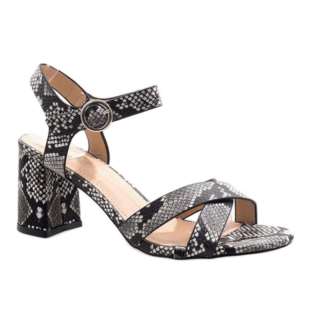 Sandalias de serpiente en el ante posterior X-116 negro multicolor 1