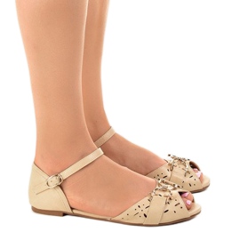Sandalias beige con hebilla GF-180 3