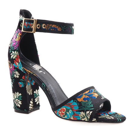 Sandalias negras en el poste 77-14 negro 1