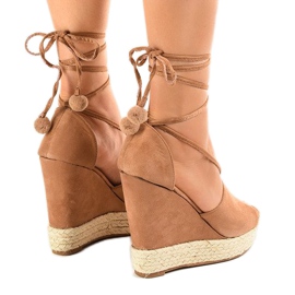 Sandalias cuña alpargatas beige FK-228 3