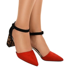 Sandalias rojas sobre ante post MM-621 rojo 1
