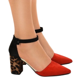 Sandalias rojas sobre ante post MM-621 rojo 2