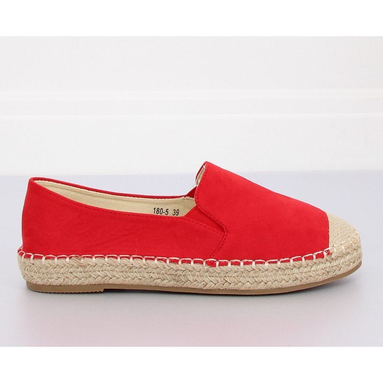 Alpargatas rojas para mujer 180-5 Red II-GAT rojo 2
