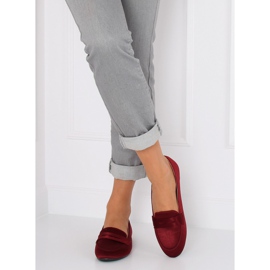 Mocasines de mujer burdeos 3109 Rojo II-GAT 4