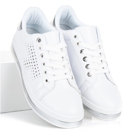 Zapatillas blancas con holograma blanco 6