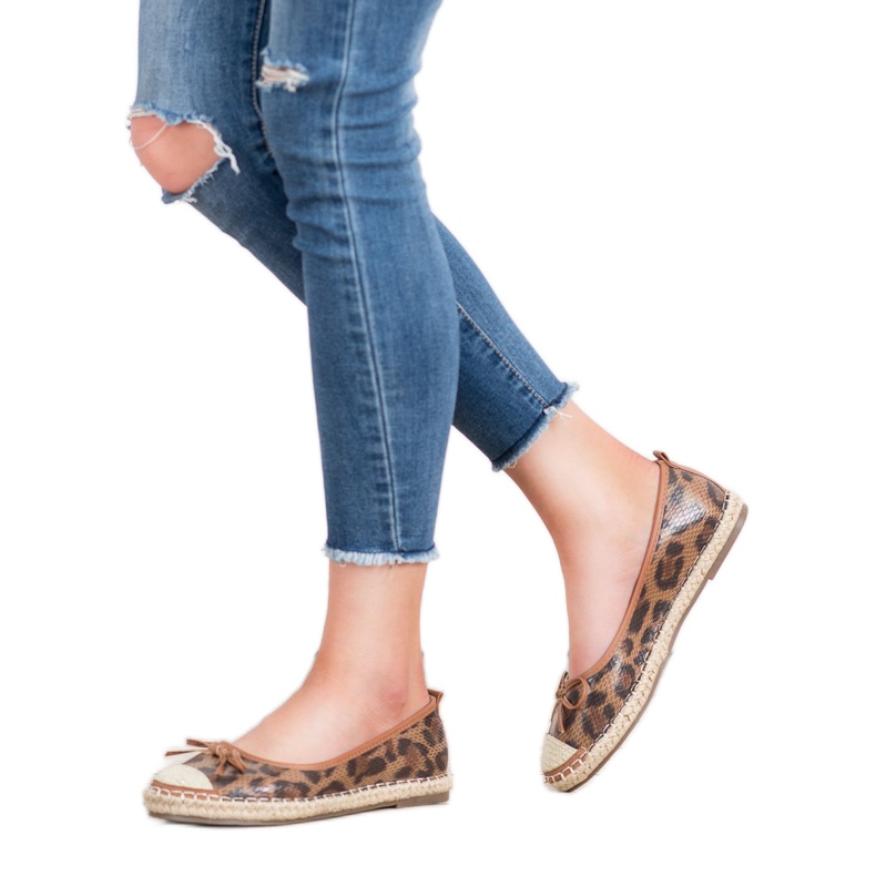 GUAPISSIMA Bailarinas manchadas marrón 1