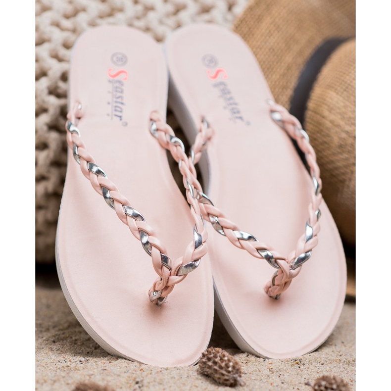 Seastar Chanclas trenzadas rosas 1