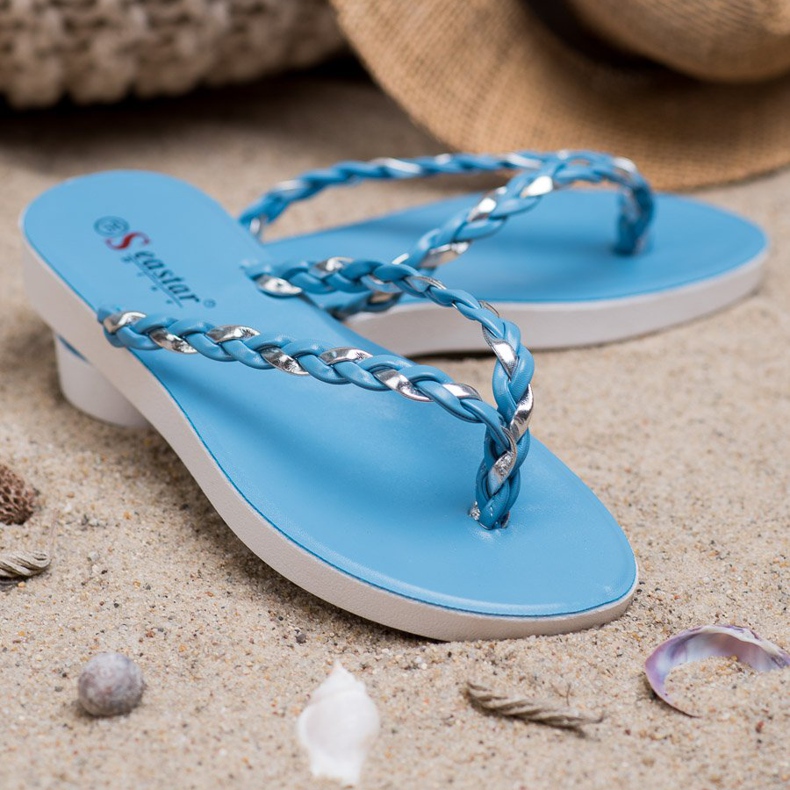Seastar Chanclas Trenzadas Azules 1
