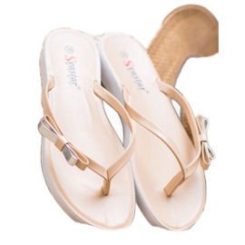 Seastar Chanclas con lazo marrón 4
