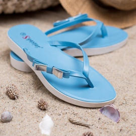 Seastar Chanclas con lazo azul 4