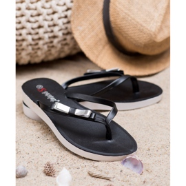 Seastar Chanclas con lazo negro 1 Seastar Chanclas con lazo negro 1