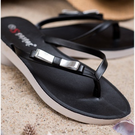 Seastar Chanclas con lazo negro 4