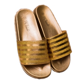 Weide Pantuflas Con Brillo amarillo 4