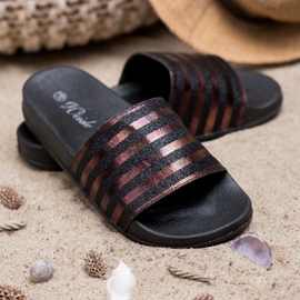 Weide Pantuflas Con Brillo negro 1 Weide Pantuflas Con Brillo negro 1