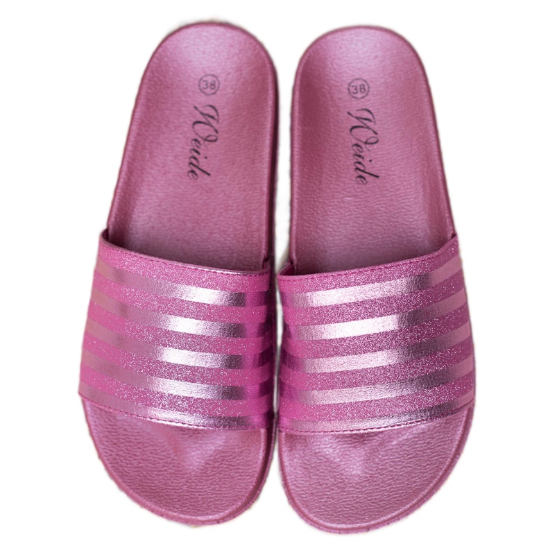 Weide Pantuflas Con Brillo rosa 1
