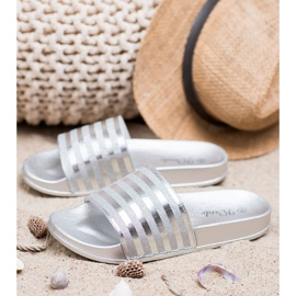 Weide Pantuflas Con Brillo gris 3