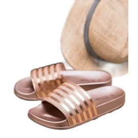 Weide Pantuflas Con Brillo rosado 3