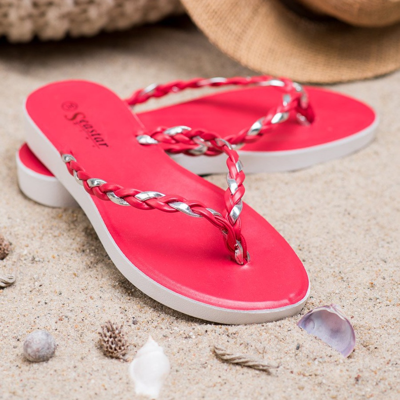 Seastar Chanclas Trenzadas Rojas rojo 1