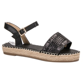 Small Swan Sandalias de alpargatas negras negro 2