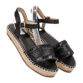 Small Swan Sandalias de alpargatas negras negro 3