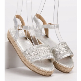 Small Swan Alpargatas Sandalias Plateadas gris 3