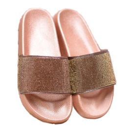 Pantuflas doradas brillantes dorado 4
