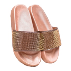 Pantuflas doradas brillantes dorado 3