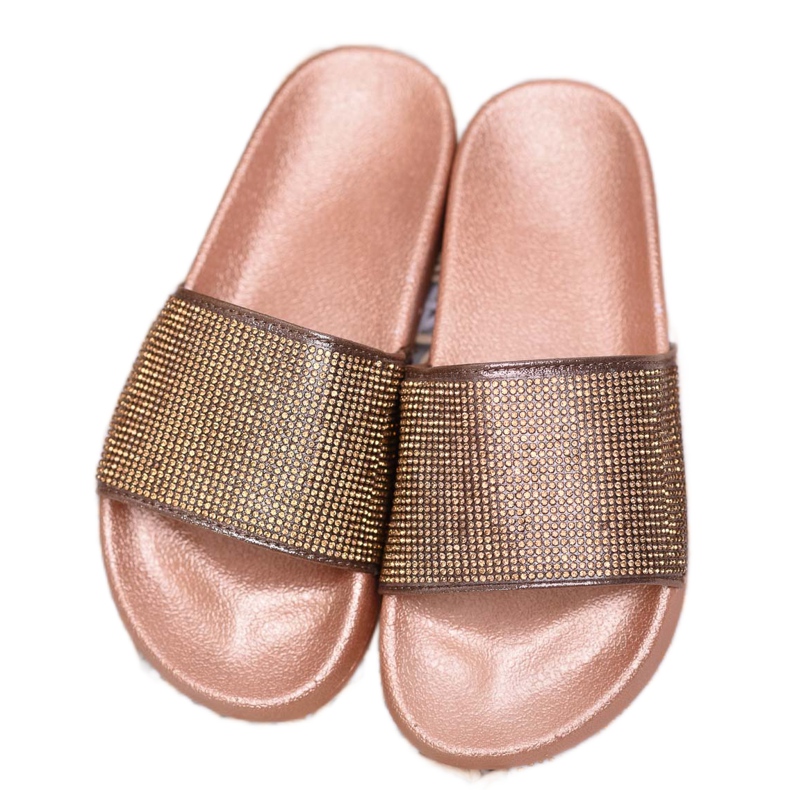 Pantuflas doradas brillantes dorado 1