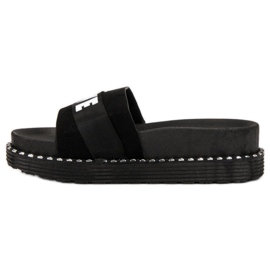 Queen Vivi Zapatillas de gamuza Love negro 2