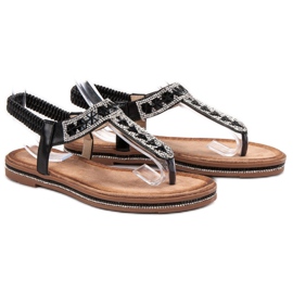 SHELOVET Sandalias negras de chanclas negro 1