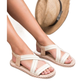 SHELOVET Sandalias de mujer cómodas marrón 2