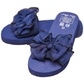 Best Shoes Pantuflas De Espuma Con Lazo azul 3