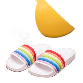 Sweet Shoes Chanclas de goma de colores blanco multicolor 3