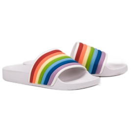 Sweet Shoes Chanclas de goma de colores blanco multicolor 2