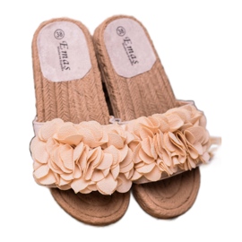 SHELOVET Pantuflas alpargatas beige 2