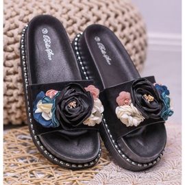 Bello Star Zapatillas en la plataforma negro 7