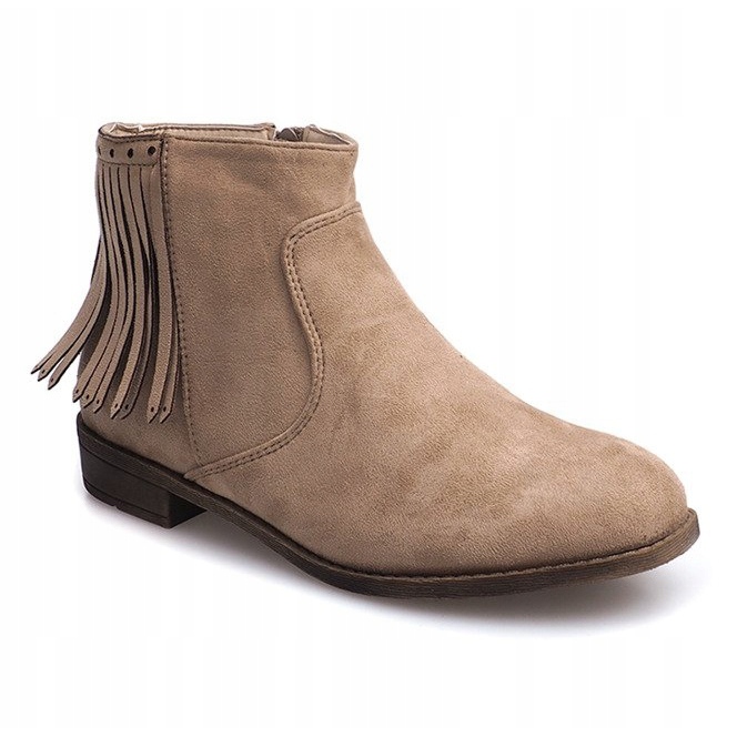 Botas de ante estilo boho 8355 Beige 1